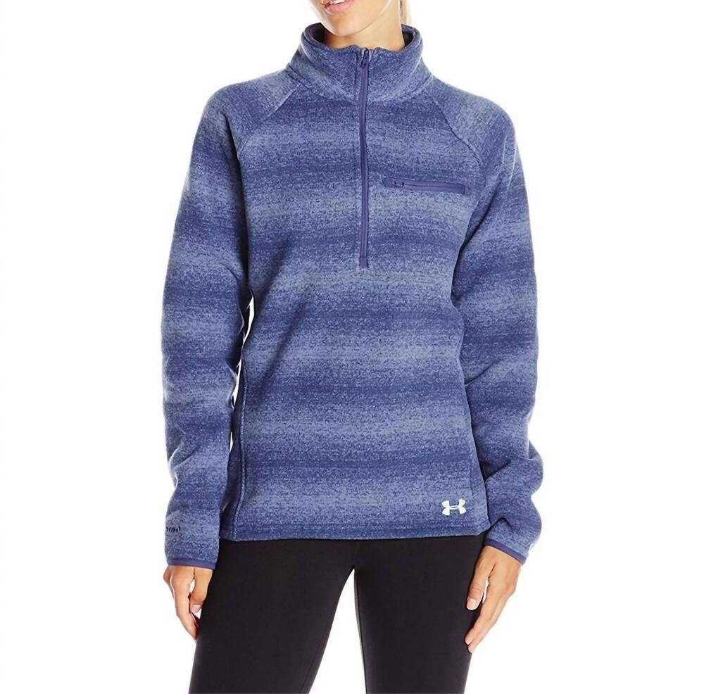 NEW UNDER ARMOUR wintersweet half zip fleece pullover in faded ink